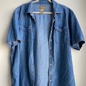SHORT SLEEVE DENIM SHIRT